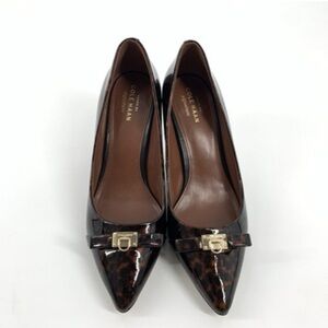 Cole Haan Women's Dark Brown Patent Heels